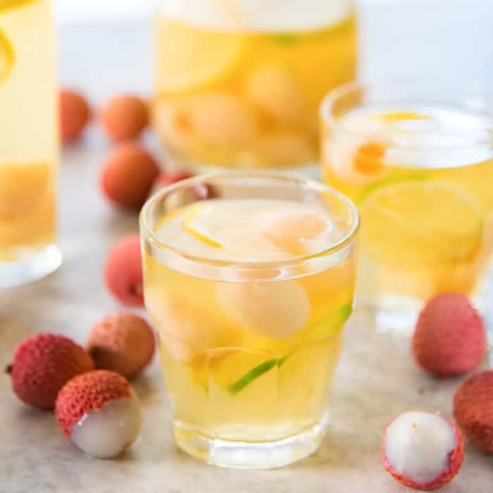 Litchi and Sake Sangria